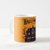 Chilling Haunted House Mok Design voor Halloween (Voorkant links)