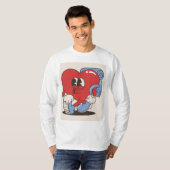 Chilling Heart Design T-shirt met lange mouwen (Voorkant volledig)