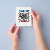 Chilling in My World Luiaard Autisme Bewustzijn Flyer (Hand)