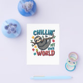 Chilling in My World Luiaard Autisme Bewustzijn Flyer (Enkel)