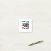 Chilling in My World Luiaard Autisme Bewustzijn Post-it® Notes (Op bureau)