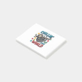 Chilling in My World Luiaard Autisme Bewustzijn Post-it® Notes (Schuin)