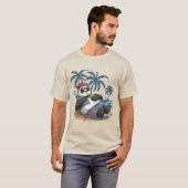 Chilling Panda Vacation Mode T-shirt (Voorkant volledig)