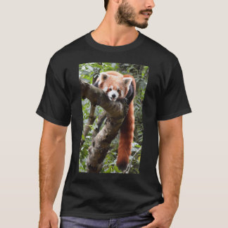 Chilling rode panda stijl t-shirt