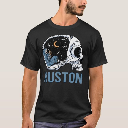 Chilling Skelet Ruston T-shirt (Voorkant)