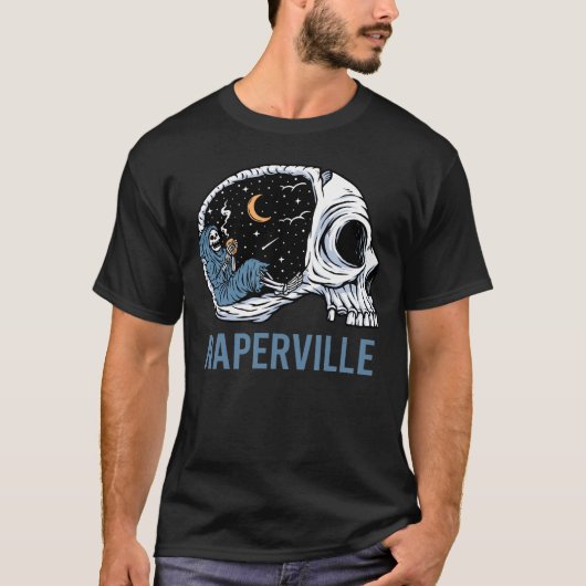 Chilling Skeleton - Naperville T-shirt (Voorkant)