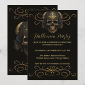 Chilling Skull Halloween Party Uitnodiging (Voorkant / Achterkant)
