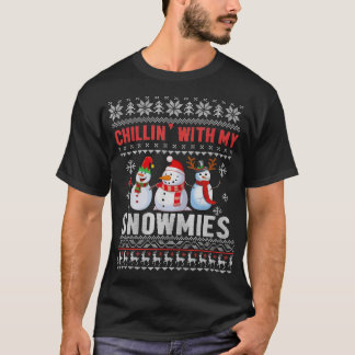 Chillin's met mijn Snowmies lelegant kerstman S T-shirt