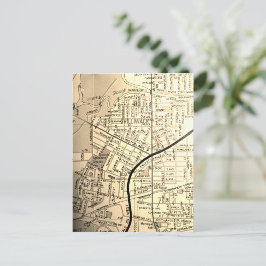 Chilliwack, Brits-Columbia, kaart van Canada (Staand voorkant)