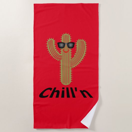 Chill'n Cactus Design - Badhanddoek (Voorkant)