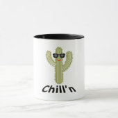 Chill'n Cactus Design - Zwarte 11 oz Combo Mok (Midden)