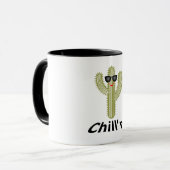 Chill'n Cactus Design - Zwarte 11 oz Combo Mok (Voorkant links)