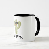 Chill'n Cactus Design - Zwarte 11 oz Combo Mok (Voorkant rechts)