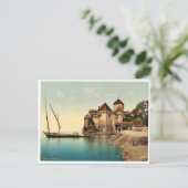 Chillon Castle, het meer van Genève, Zwitserland   Briefkaart (Staand voorkant)