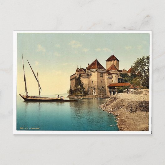 Chillon Castle, het meer van Genève, Zwitserland   Briefkaart (Voorkant)