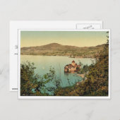 Chillon Castle, Montreux, het meer van Genève, Zwi Briefkaart (Voorkant / Achterkant)