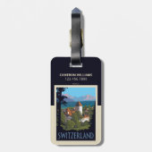 Chillon Castle | Zwitserland Bagagelabel (Achterkant verticaal)