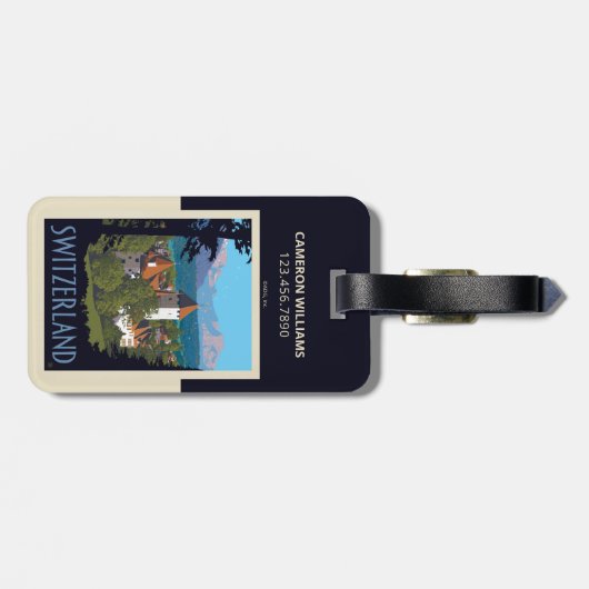 Chillon Castle | Zwitserland Bagagelabel (Achterkant horizontaal)