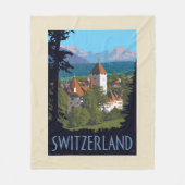 Chillon Castle | Zwitserland Fleece Deken (Voorkant)