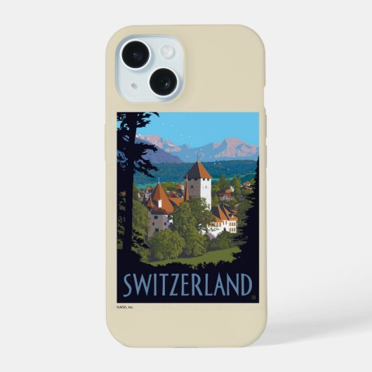 Chillon Castle | Zwitserland iPhone 15 Case (Achterkant)