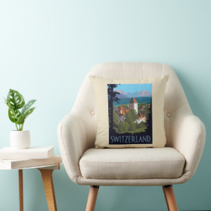 Chillon Castle   Zwitserland Kussen