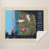 Chillon Castle | Zwitserland Sherpa Deken (Voorkant (horizontaal))