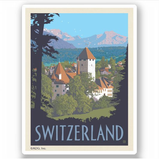 Chillon Castle | Zwitserland Sticker (Voorkant)