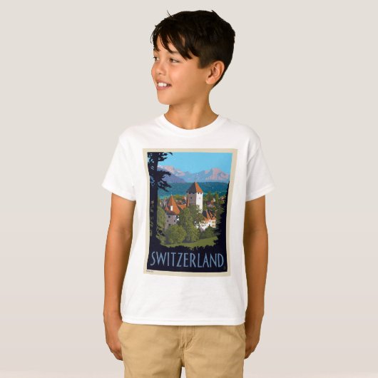 Chillon Castle | Zwitserland T-shirt (Voorkant volledig)