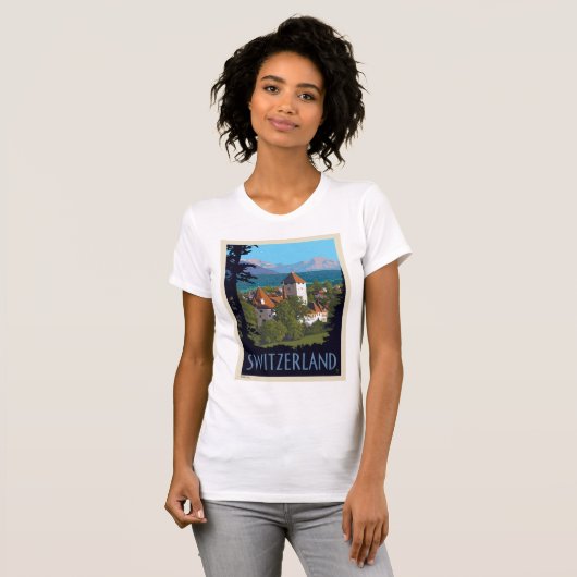 Chillon Castle | Zwitserland T-shirt (Voorkant volledig)