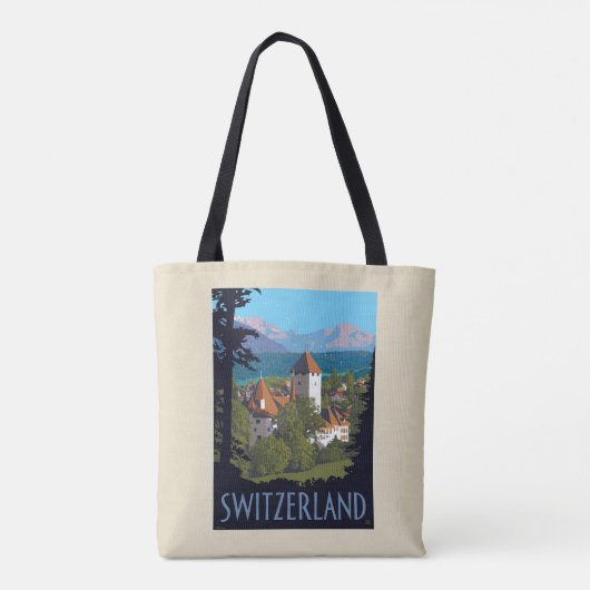 Chillon Castle | Zwitserland Tote Bag (Achterkant)