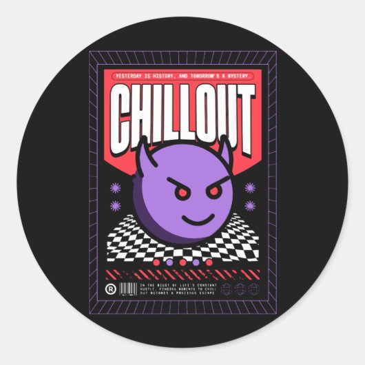 Chillout Streetwear Ronde Sticker (Voorkant)
