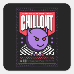 Chillout Streetwear Vierkante Sticker