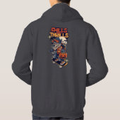 Chills and Thrills Halloween Werewolf Skateboard Hoodie (Achterkant)