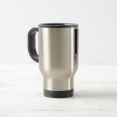 "Chilly" Bull Elk in Snow Travel Mug Reisbeker (Voorkant links)