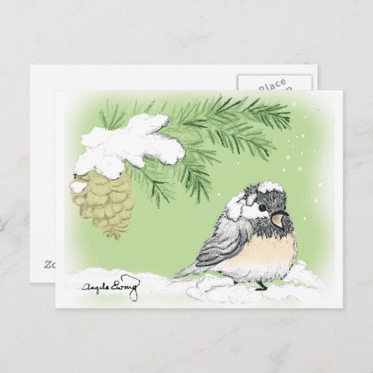 Chilly Chickadee Briefkaart (Voorkant / Achterkant)