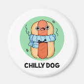 Chilly Dog Funny Chili Hot Dog Pun Magneet (Voorkant)