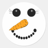 Chilly Face Ronde Sticker (Voorkant)