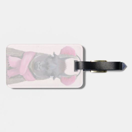 Chilly Llama Pink Bagagelabel (Achterkant horizontaal)