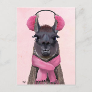 Chilly Llama Pink Briefkaart