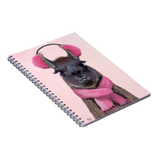 Chilly Llama Pink Notitieboek (Rechterzijde)