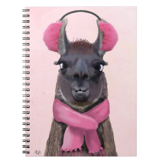 Chilly Llama Pink Notitieboek (Voorkant)