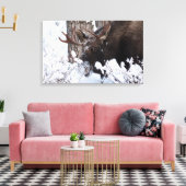 Chilly Moose Canvas Afdruk (Insitu (Woonkamer))