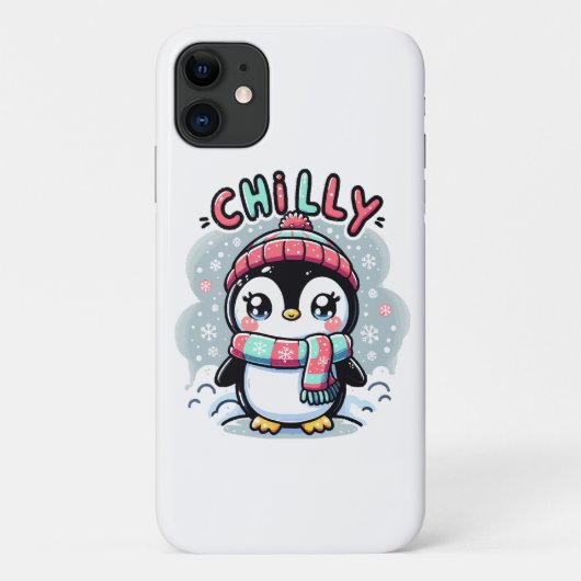 Chilly Penguin Sneeuwsjaal Knuffel Case-Mate iPhone Case (Achterkant)