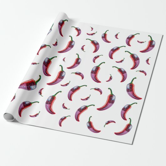 Chilly Pepper Disco Vibes Cadeaupapier (Uitgerold)