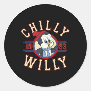Chilly Willy 1953 Throwback Collegiate Ronde Sticker