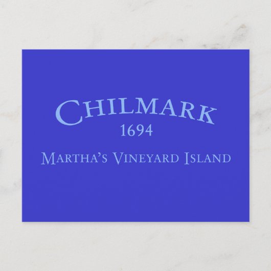Chilmark Incorporated 1694 Briefkaart (Voorkant)