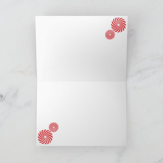 Chilmark - Pepermunt - Gevouwen Kerstkaart Feestdagen Kaart (Binnen)