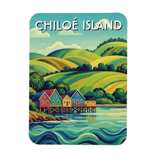 Chiloé Eiland Chili Reizen Magneet (Verticaal)