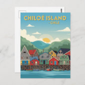 Chiloé Island Chili Reizen Briefkaart (Voorkant / Achterkant)