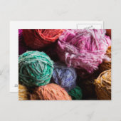 Chiloe wool yarn dyed with natural dyes briefkaart (Voorkant / Achterkant)